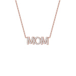Crystal Necklace - With Real Rose - To my Mom custom engraving detail and material quality