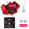 Sterling Silver Necklace with Real Rose + FREE EARRINGS