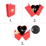 Side angle of personalized necklace I LOVE YOU in 100 languages Necklaces - Heart Box