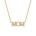 Multiple angles of Crystal Necklace - With Real Rose - To my Mom personalized necklace