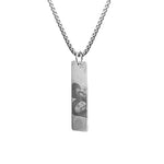 Side angle of personalized necklace Personalized Eye Photo Necklace