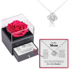 Sterling Silver Necklace with Rose Box - Best Mom
