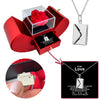 Necklace with a secret message - Real Rose - I love you