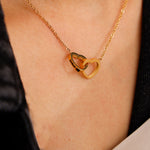 Engraved Heart Necklace with Surprise Rosebox - To My Love gift-ready packaging with rose box presentation