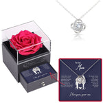 Sterling Silver Necklace with Rose Box - Nr.1 Mother gift-ready packaging with rose box presentation