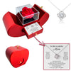 Sterling Silver Necklace - With Real Rose - Caring Mom