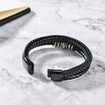 Luxury leather wristband - To my beloved Dad gift-ready packaging with rose box presentation