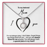 Sterling Silver Necklace with Rose Box - To My Mother custom engraving detail and material quality