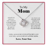 Side angle of personalized necklace Sterling Silver Necklace - With Real Rose - Amazing Mom