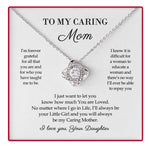 Gift wrapping and surprise packaging for Sterling Silver Necklace - With Real Rose - Caring Mom