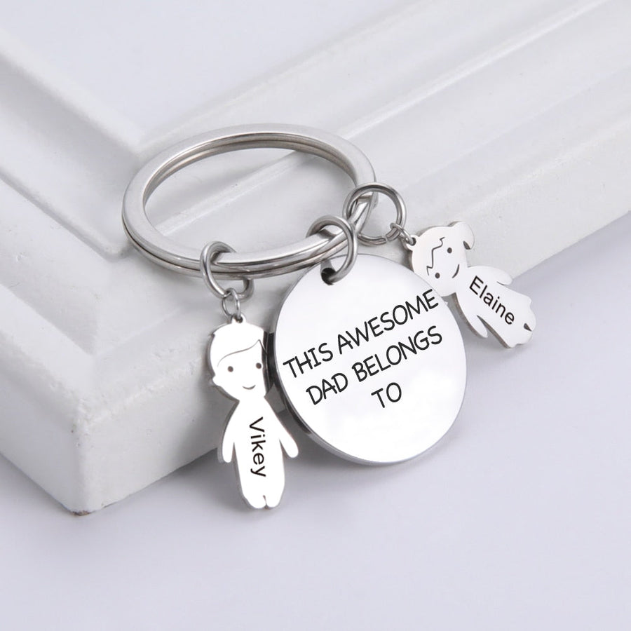 Personalized keychain - This Dad belongs to