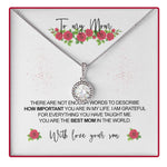 Sterling Silver Necklace with Rose Box - To My Mom worn styling photo showing elegant design