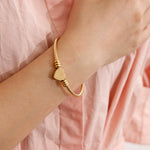 Close-up detail of Heart Bracelet - Love You Forever “To my Daughter