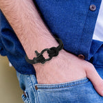 Side angle of personalized bracelet Stainless steel- I am always with you