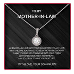 Sterling Silver Necklace - With Real Rose - To My Mother in Law worn styling photo showing elegant design