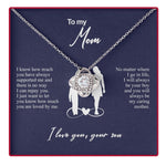 Sterling Silver Necklace with Rose Box - Nr.1 Mother worn styling photo showing elegant design