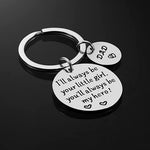 Close-up detail of Stainless Steel Keychain - To my Dad showing premium quality craftsmanship