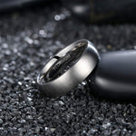 Titanium ring - brushed gift-ready packaging with rose box presentation