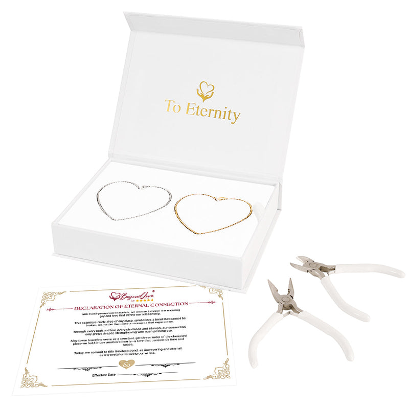 Beyond Love Permanent Bracelet-Kit with surprise rose gift box front view - Beyond Love