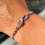 Close-up detail of Endless Love - Sterling Silver Bracelet showing premium quality craftsmanship