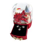Side angle of personalized necklace Christmas Gift Set - Luxury Necklace & Earrings