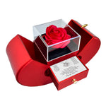 Gift wrapping and surprise packaging for Sterling Silver Necklace - With Real Rose - To my Mommy