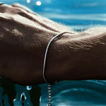 Close-up detail of Luxury Stainless Steel Bracelet showing premium quality craftsmanship