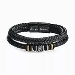 Lifestyle photo of Luxury leather wristband - To my beloved Dad as meaningful love gift