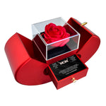 Crystal Necklace - With Real Rose - To my Mom gift-ready packaging with rose box presentation