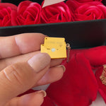 Unboxing experience of Necklace with a secret message - Real Rose - I love you personalized gift