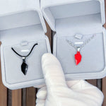 Heart Necklace for Couples  - Forever Connected custom engraving detail and material quality