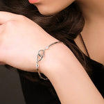 Lifestyle photo of Sparkling Love Set - Necklace, Earrings & Bracelet as meaningful love gift