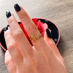 Lifestyle photo of Sterling Silver Ring with Rose Box - Best Mom as meaningful love gift