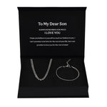 Beyond Love Cuban Chain Set – To my son worn styling photo showing elegant design