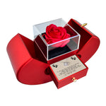 Sterling Silver Necklace - With Real Rose - To my Mommy gift-ready packaging with rose box presentation