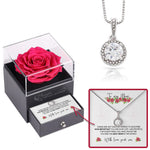 Gift wrapping and surprise packaging for Sterling Silver Necklace with Rose Box - To My Mom