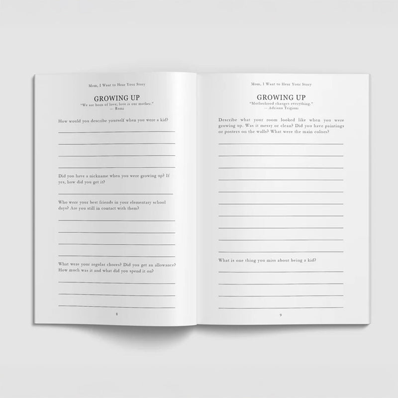 Close-up detail of Story Journal – I want to hear your story showing premium quality craftsmanship