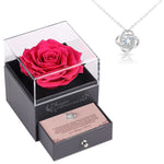 Sterling Silver Necklace with Rose Box - Loving Mother custom engraving detail and material quality