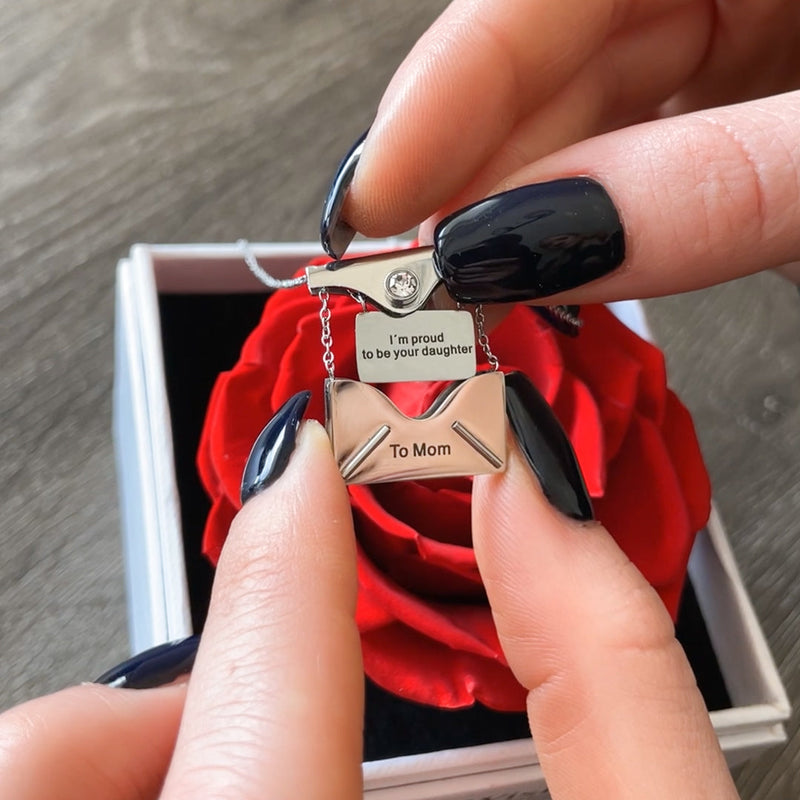 Necklace with a secret message - To my Mom  front view - Beyond Love