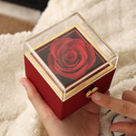 Lifestyle photo of Engraved Heart Necklace with Surprise Rosebox - To My Love as meaningful love gift