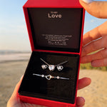 Crystal Set - Necklace, Earrings & Bracelet gift-ready packaging with rose box presentation