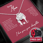 Sterling Silver Necklace - Mother + 10 roses FREE custom engraving detail and material quality