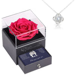 Multiple angles of Sterling Silver Necklace with Rose Box - Nr.1 Mother personalized necklace