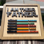 Personalized Lightsaber Gift - I Am Your Father Sign gift-ready packaging with rose box presentation