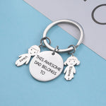 Lifestyle photo of Personalized keychain - This Dad belongs to as meaningful love gift