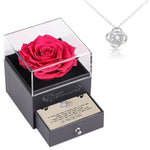 Sterling Silver Necklace with Rose Box - To my Mommy gift-ready packaging with rose box presentation