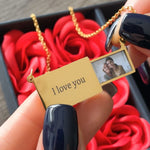 Lifestyle photo of Personalized photo Necklace - To my Mother as meaningful love gift