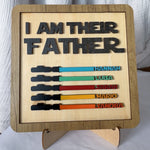 Close-up detail of Personalized Lightsaber Gift - I Am Your Father Sign showing premium quality craftsmanship