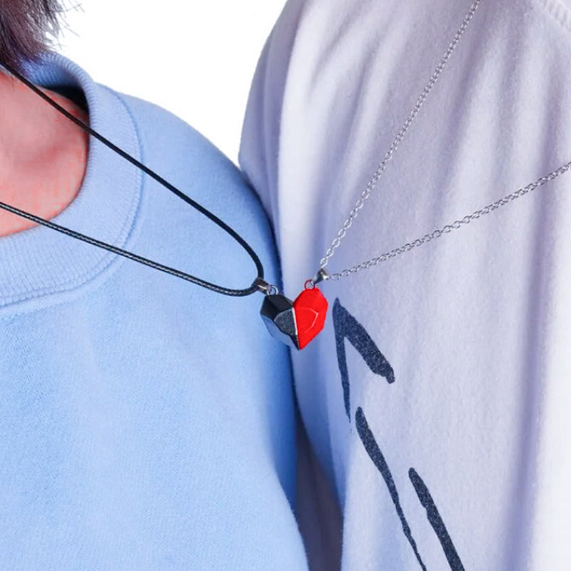 Close-up detail of Heart Necklace for Couples  - Forever Connected showing premium quality craftsmanship