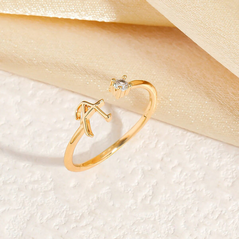 Close-up detail of Initial Ring with Luxury Rosebox with Light showing premium quality craftsmanship